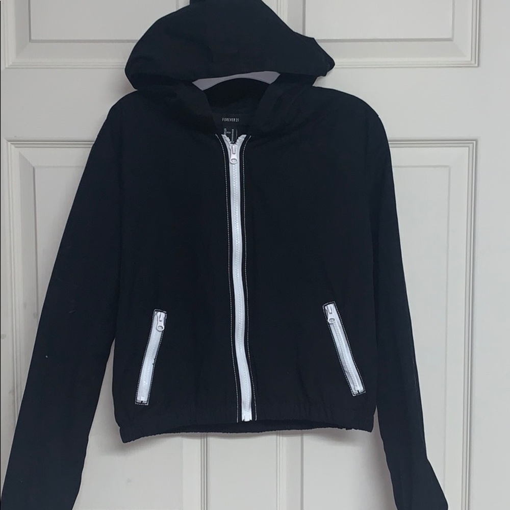 Black cropped jacket